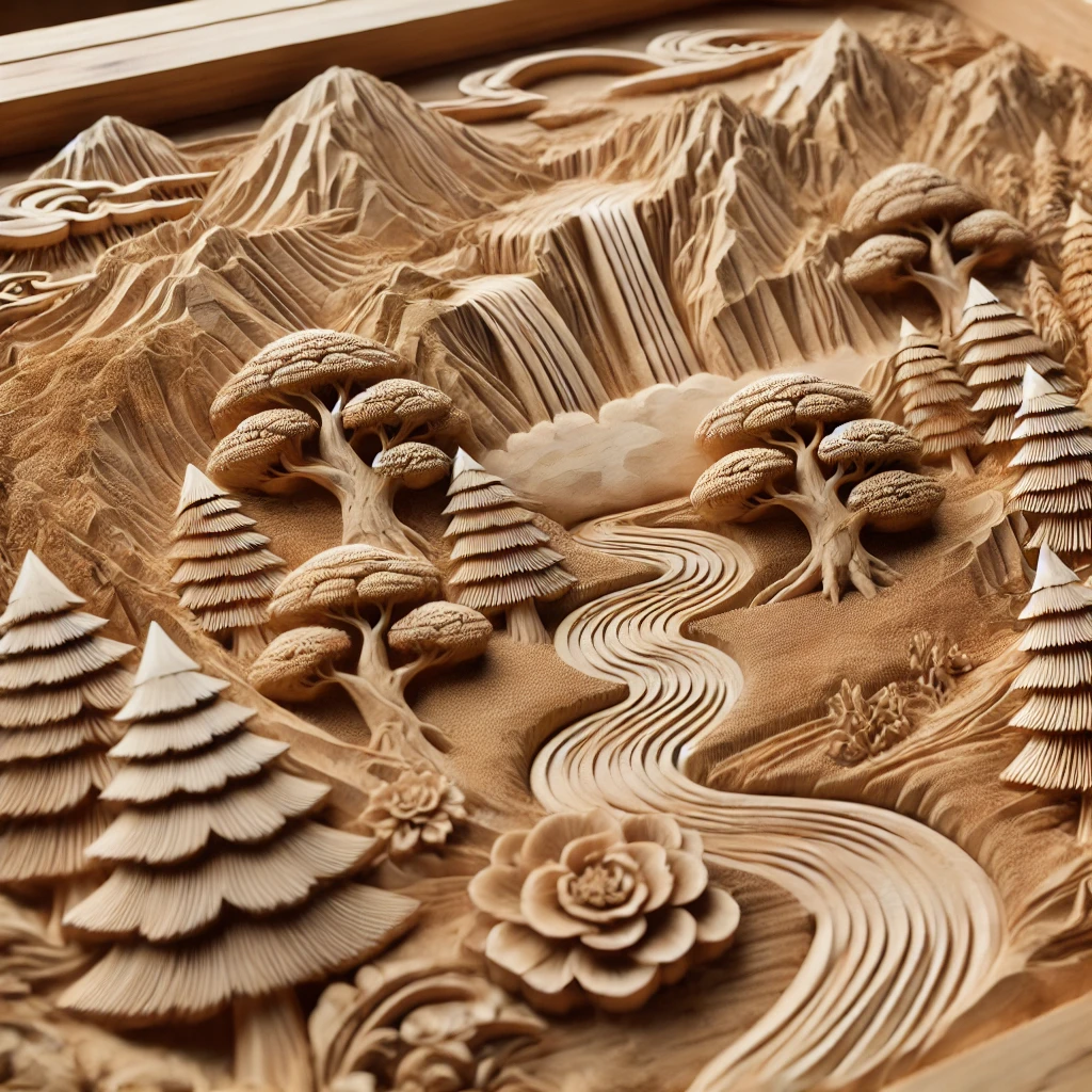 CNC Router - Tranh gỗ chạm khắc