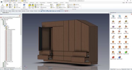 1 woodlab cabinet roof slope CAD IronCAD IronCAD