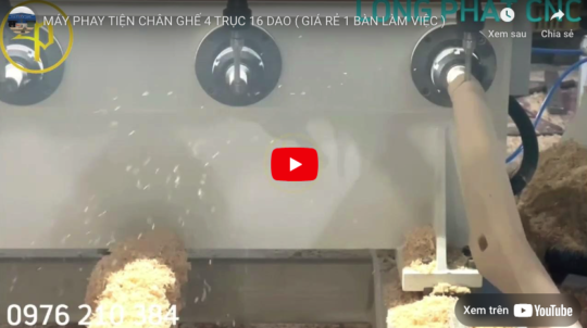Máy Phay Tiện Chân Ghế 4 Trục 16 Dao